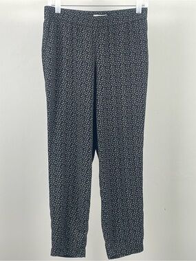Dalia Women Geometric Straight Leg Pants in Black & White Size Small